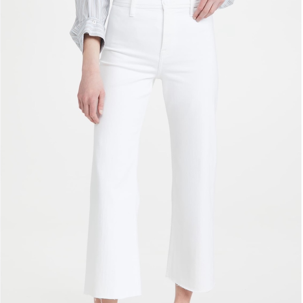 COPY - Penny High Rise Wide Leg Crop Jeans White